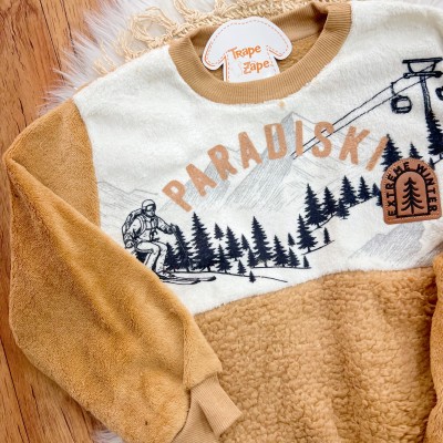 Conj. Casaco Paradise e Calça de Pelinho - Caramelo